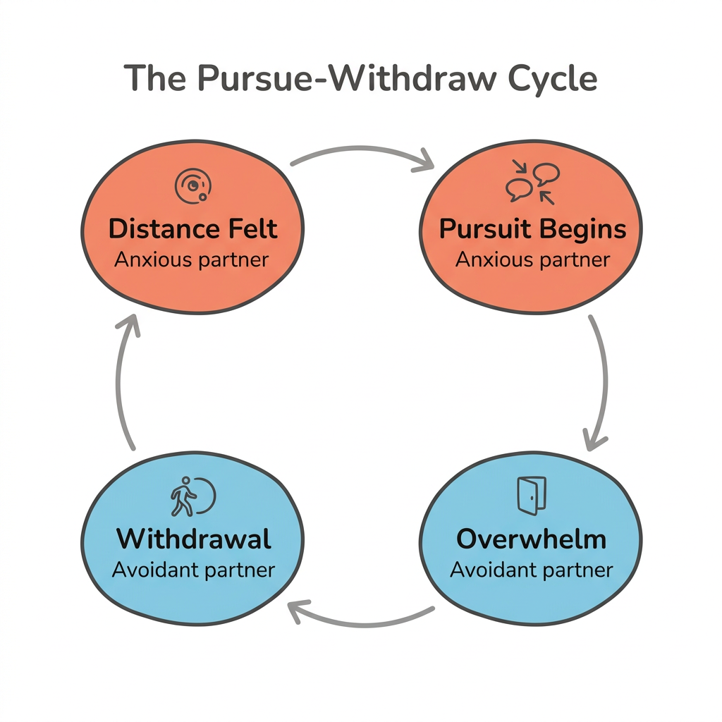 Diagram: The Pursue-Withdraw Cycle