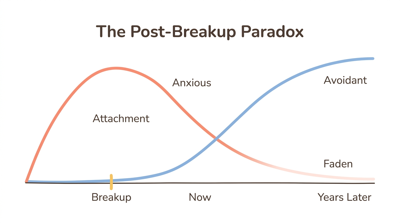 Diagram: The Post-Breakup Paradox Timeline