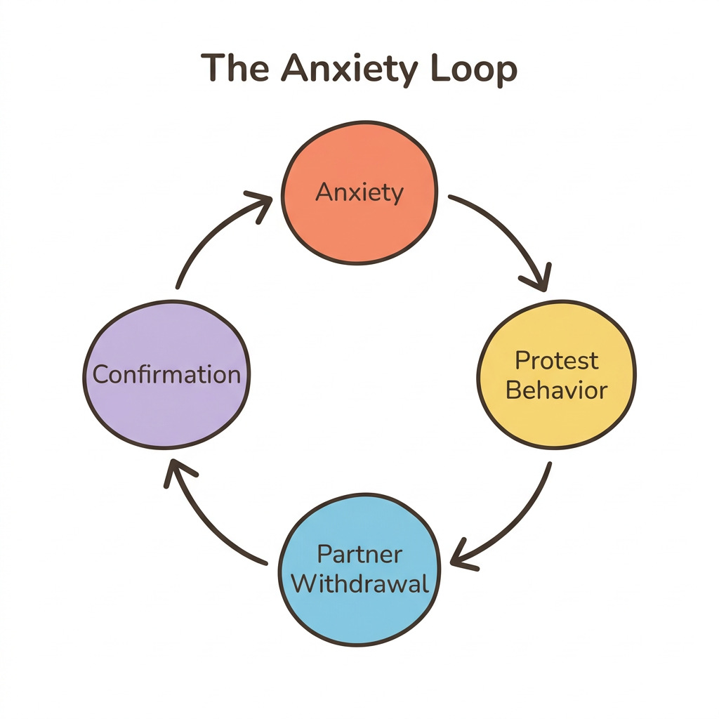 Diagram: Relationship Anxiety Feedback Loop