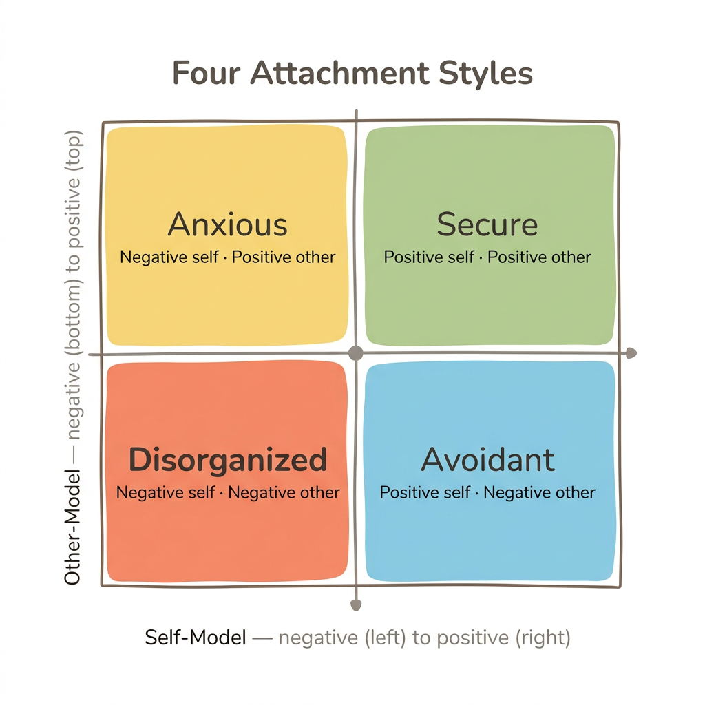 Diagram: Bartholomew's Four Attachment Quadrant