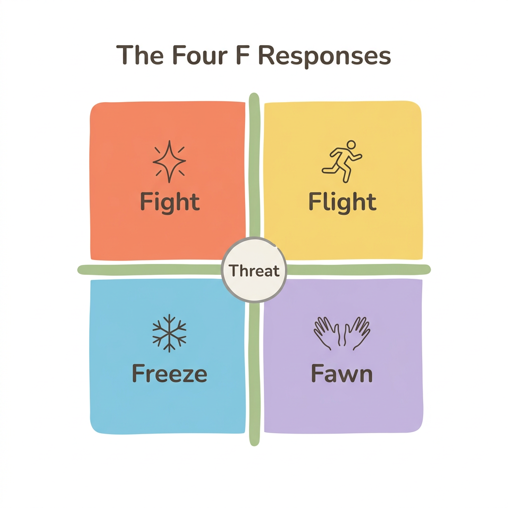 Diagram: The Four F Trauma Responses
