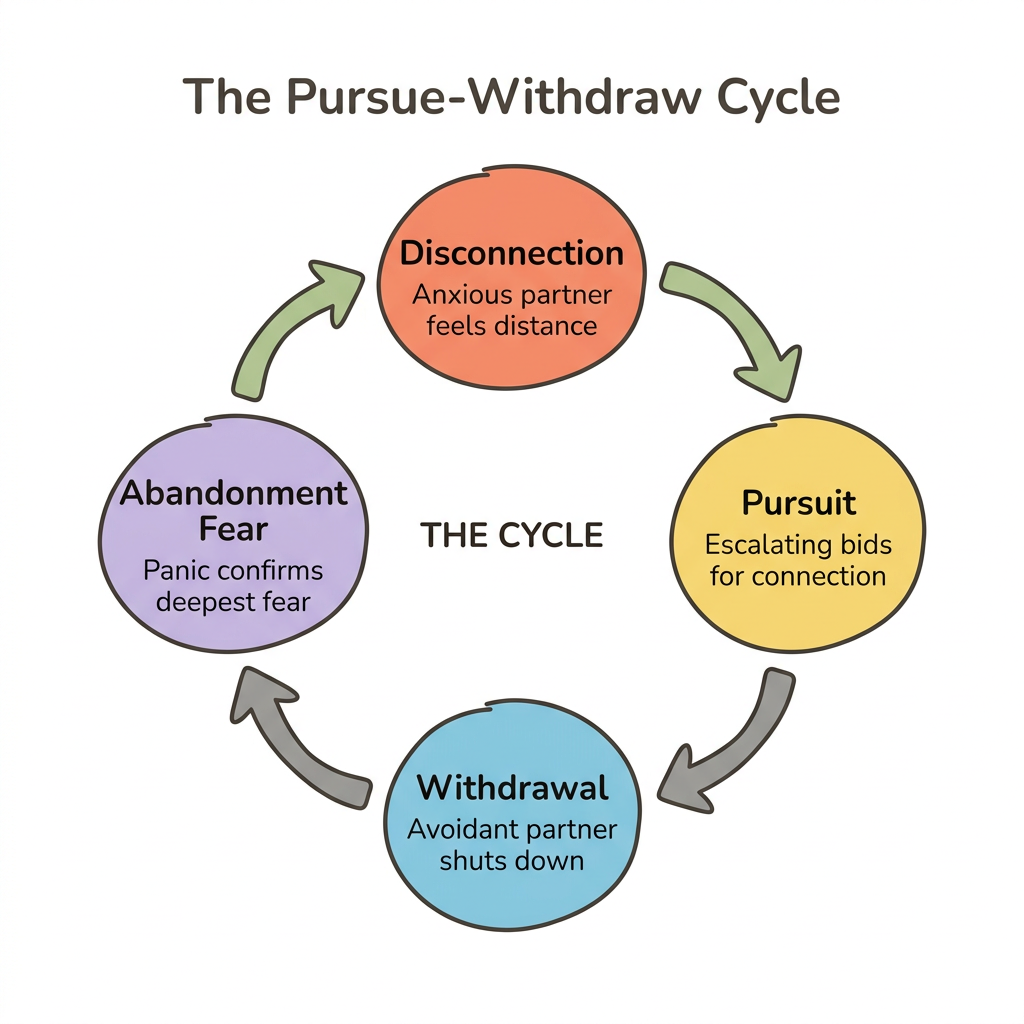 Diagram: The Pursue-Withdraw Cycle