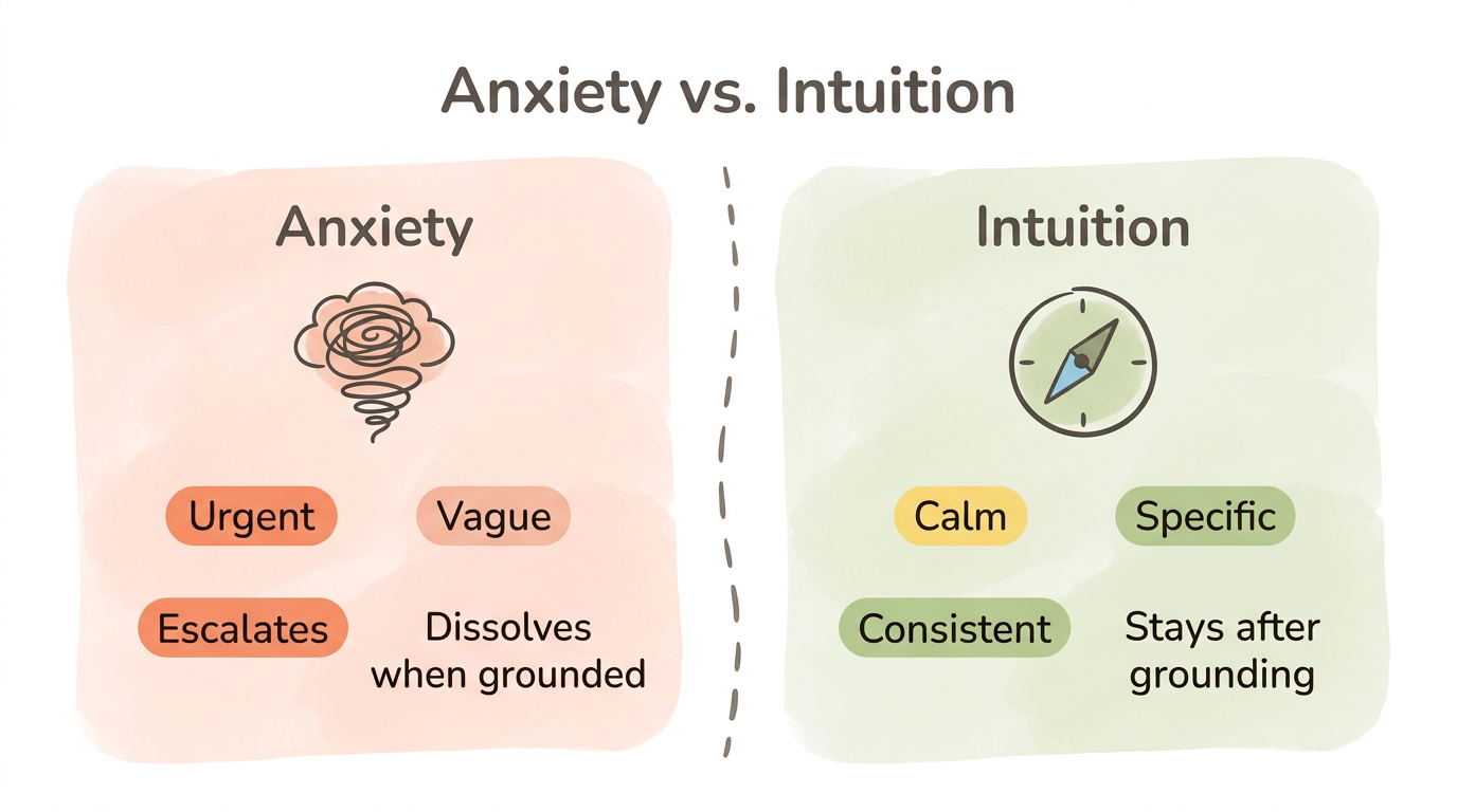 Diagram: Anxiety vs. Intuition